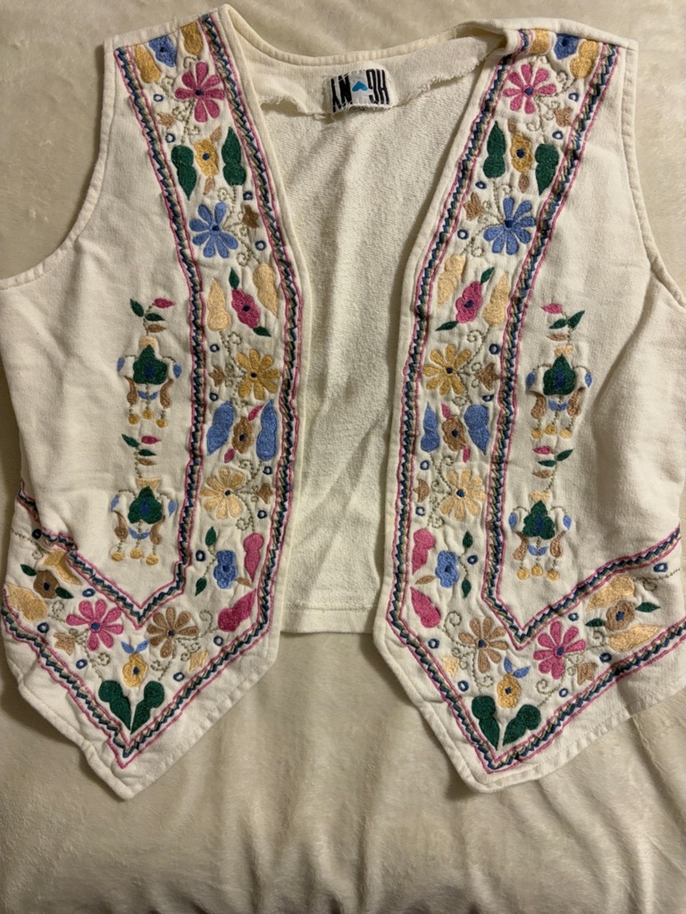 Vintage HG NY Floral Embroidered Vest